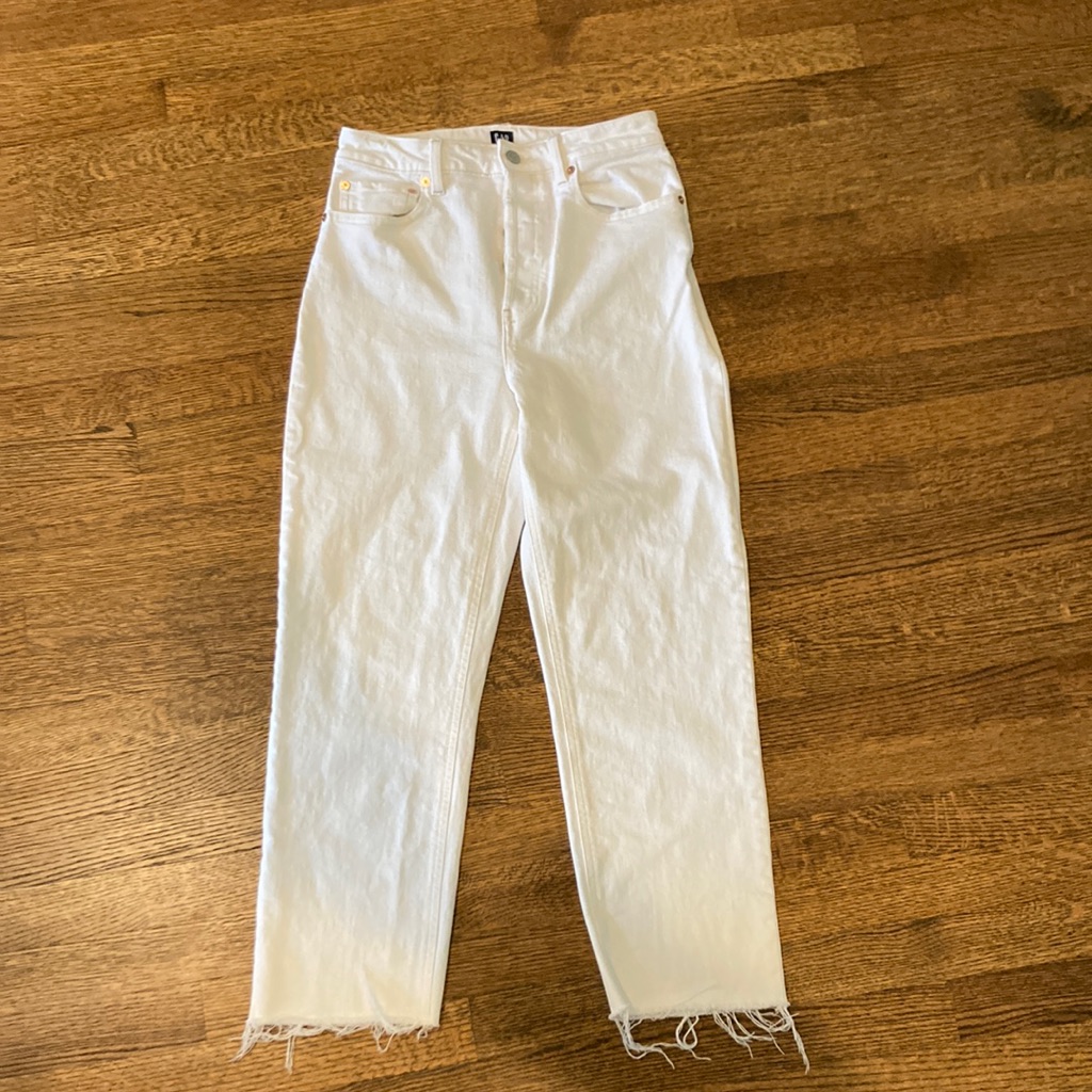 The Gap Womens Size 6/28 Curvy Straight Off White Jeans